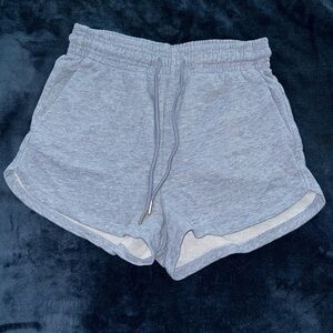 H&M High Waisted Sweat shorts Blue, Size Small